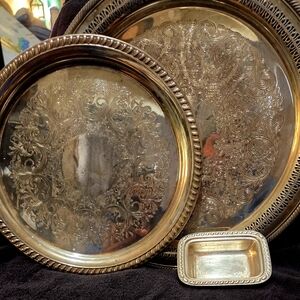 Elegant Silver Serveware Set